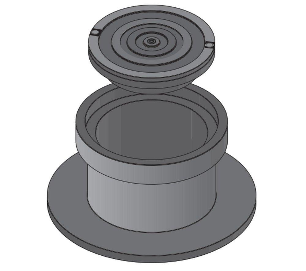 Castings Black Cast Iron Standard Sanitary Sewer Clean-Out with Bolt 