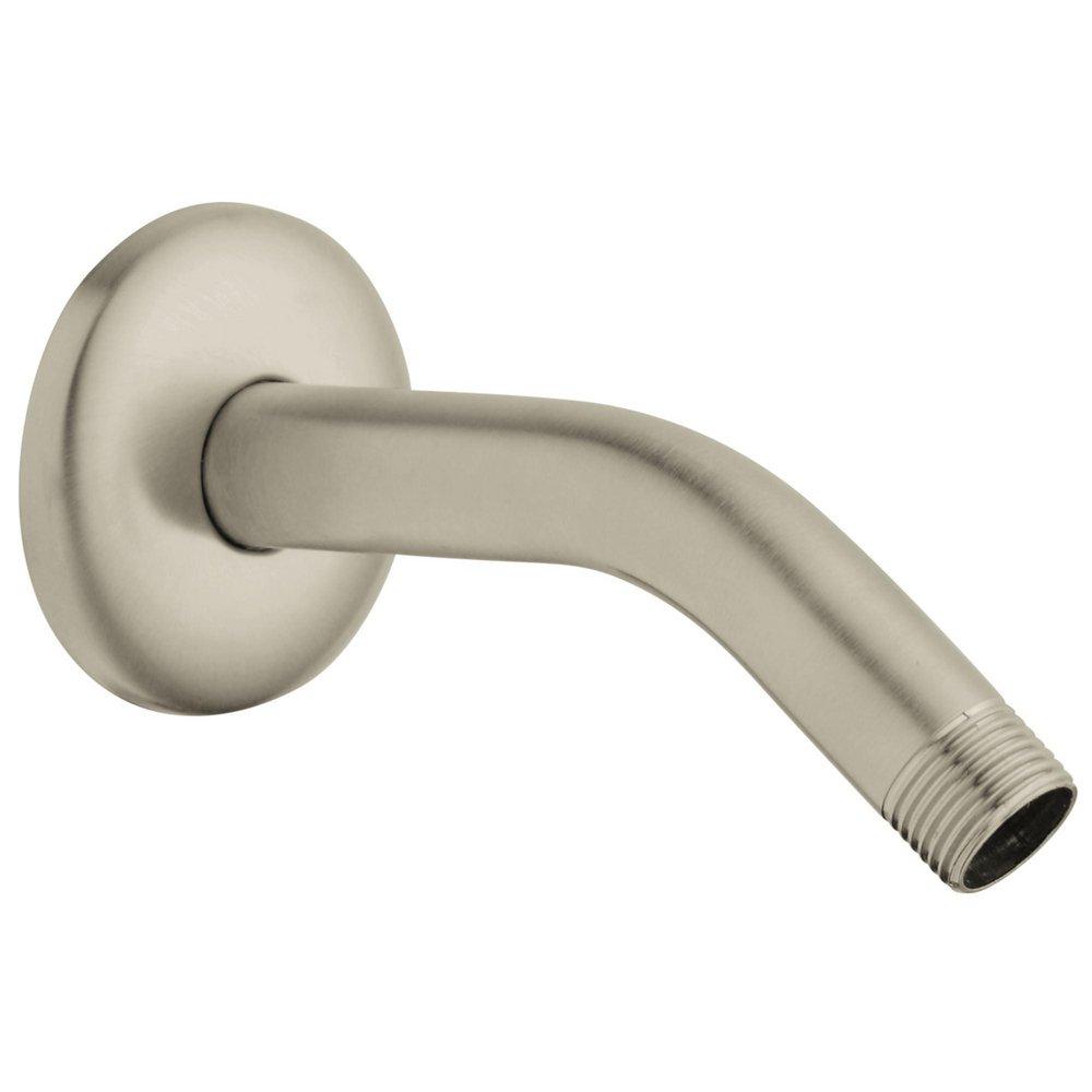 GROHE Brushed Nickel Infinity Finish Tubular Shower Arm & Escutcheon 