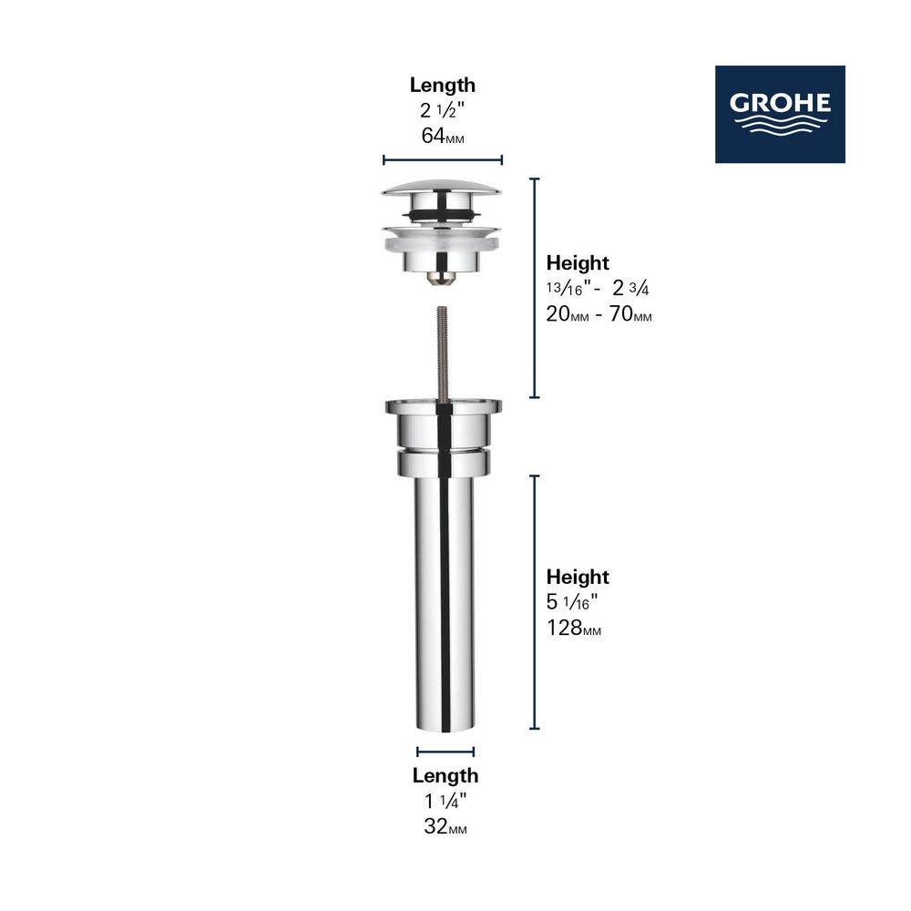 GROHE StarLight&reg; Chrome Waste Set 