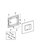 GROHE Brushed Stainless Steel Skate Cosmopolitan Flush Actuator Plate 