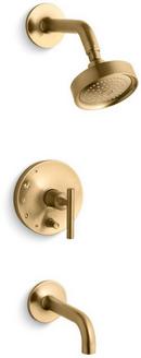 Single Handle Single Function Bathtub & Shower Faucet in Vibrant® Moderne Brushed Gold (Trim Only)
