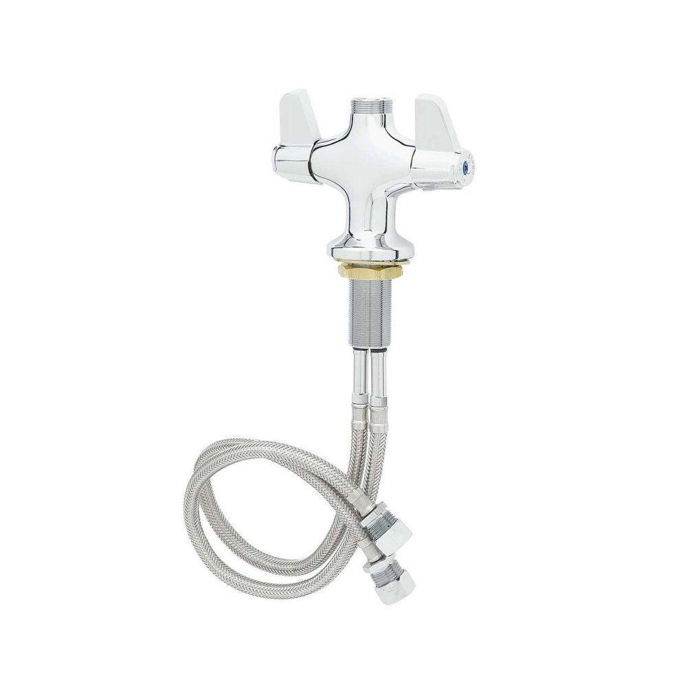 T&S Brass Chrome *CVR* Lead Law Compliant FCT, DECK MNT, 1H BASE, 18 