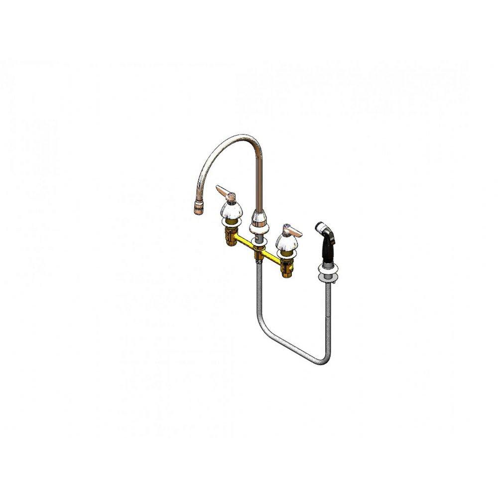 T&S Brass Chrome 2.2 gpm 4-Hole Sink Faucet 