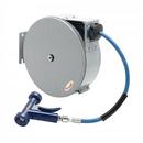 T&S Brass Grey 3/8 in. Enclosed Hose Reel with Aluminum Water Gun in Coated Steel 