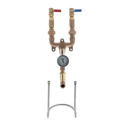 3/4" Washdown Station w/ Ball Valves, Hose Swivel, Thermometer, Hose Rack