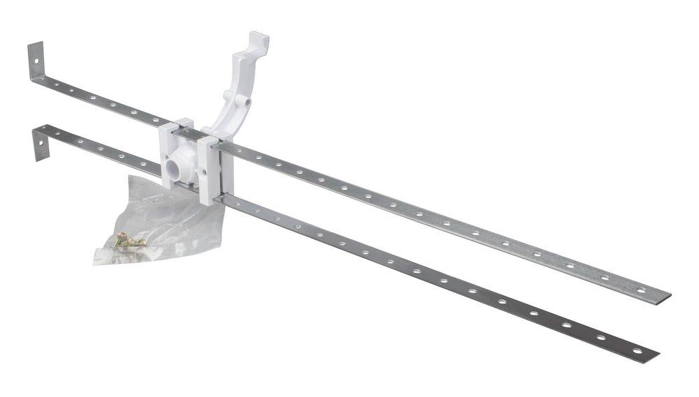 Sioux Chief 24 x 2-1/4 x 2-1/8 in. 25 lb. Galvanized Steel and ABS Bracket with Lock Block 