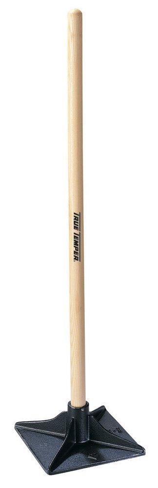 True Temper Black 8 x 8 in. Wood Handle Tamper 