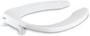 Elongated Open Front Toilet Seat in White