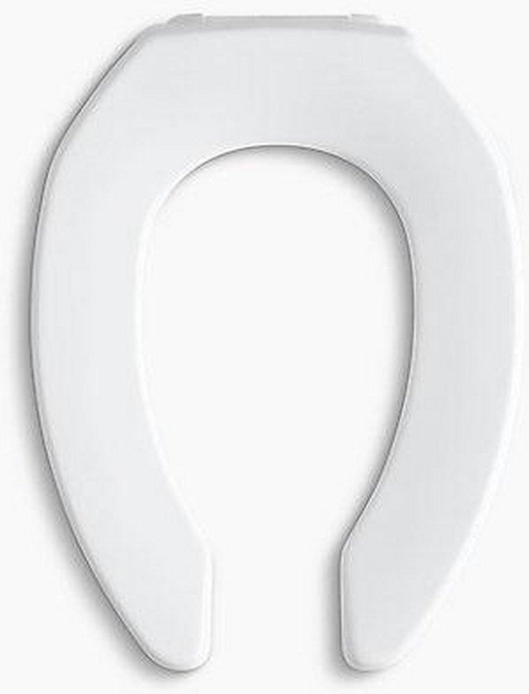KOHLER White Elongated Open Front Toilet Seat 