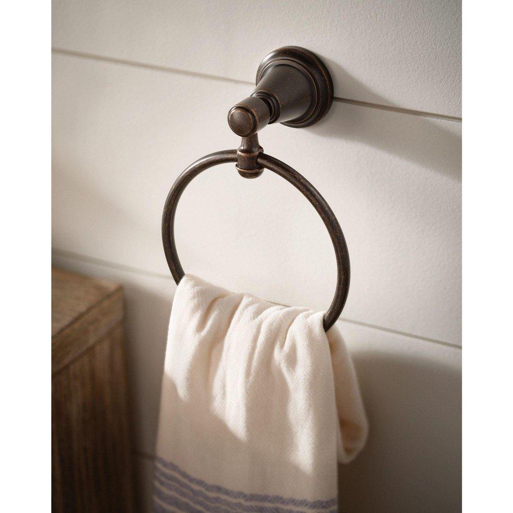 Moen Oil Rubbed Bronze 8-13/100 x 3-3/10 in. Towel Ring 