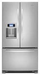 35-11/16 in. 20.9 cu. ft. Bottom Mount Freezer French Door Refrigerator in Monochromatic Stainless Steel