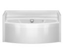 Aquatic White 60 x 35-1/4 in. Soaker Alcove Bathtub Center Drain 