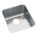 Elkay Lustrous Satin 14 x 18-1/2 in. 18 ga No-Hole 1-Bowl Undermount 304 Stainless Steel Kitchen Sink with Rear Center Drain 