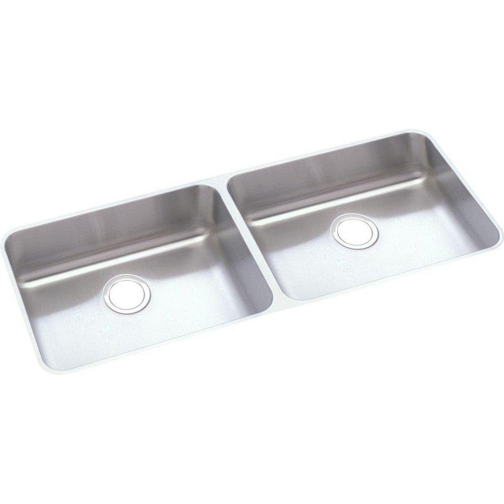 Elkay Lustrous Satin Double Bowl Undermount Kitchen Sink 