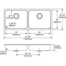 Elkay Lustrous Satin Double Bowl Undermount Kitchen Sink 
