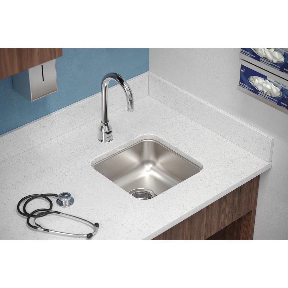 Elkay Lustrous Satin 14-1/2 x 14-1/2 in. Undermount Stainless Steel Bar Sink 