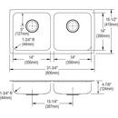 Elkay Elite Satin 31-3/4 x 16-1/2 in. No Hole Stainless Steel Double Bowl Undermount Kitchen Sink 