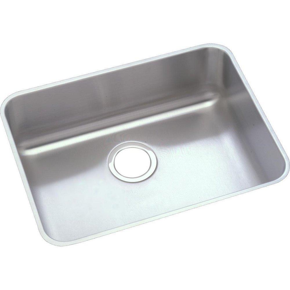 Elkay Lustrous Satin 21-1/2 x 18-1/2 in. No Hole Stainless Steel Single Bowl Undermount Kitchen Sink 