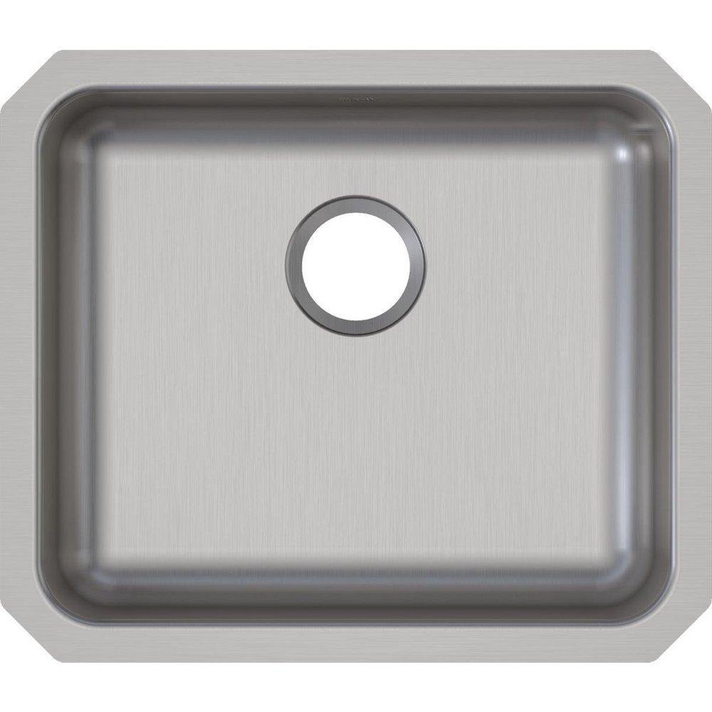 Elkay Lustrous Satin 21-1/2 x 18-1/2 in. No Hole Stainless Steel Single Bowl Undermount Kitchen Sink 