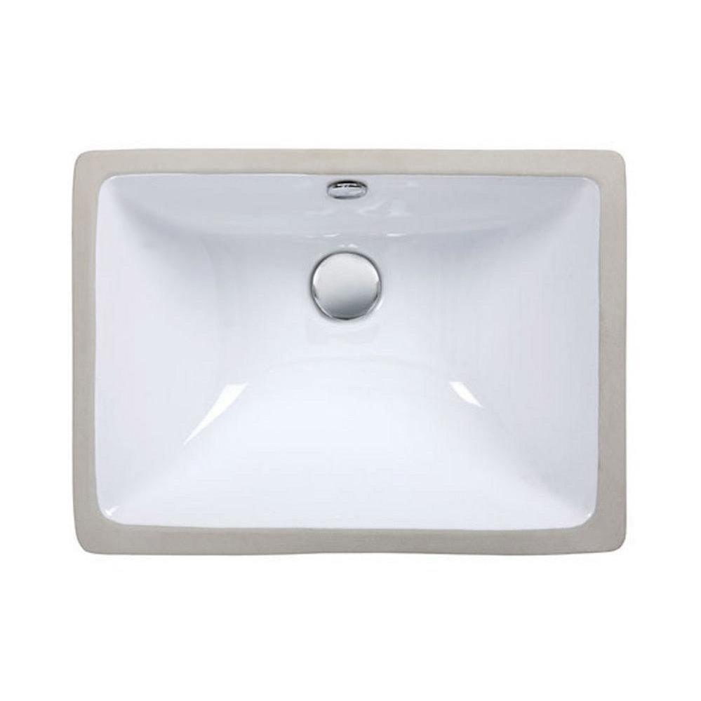 Xync Brands White Undermount Bathroom Sink 