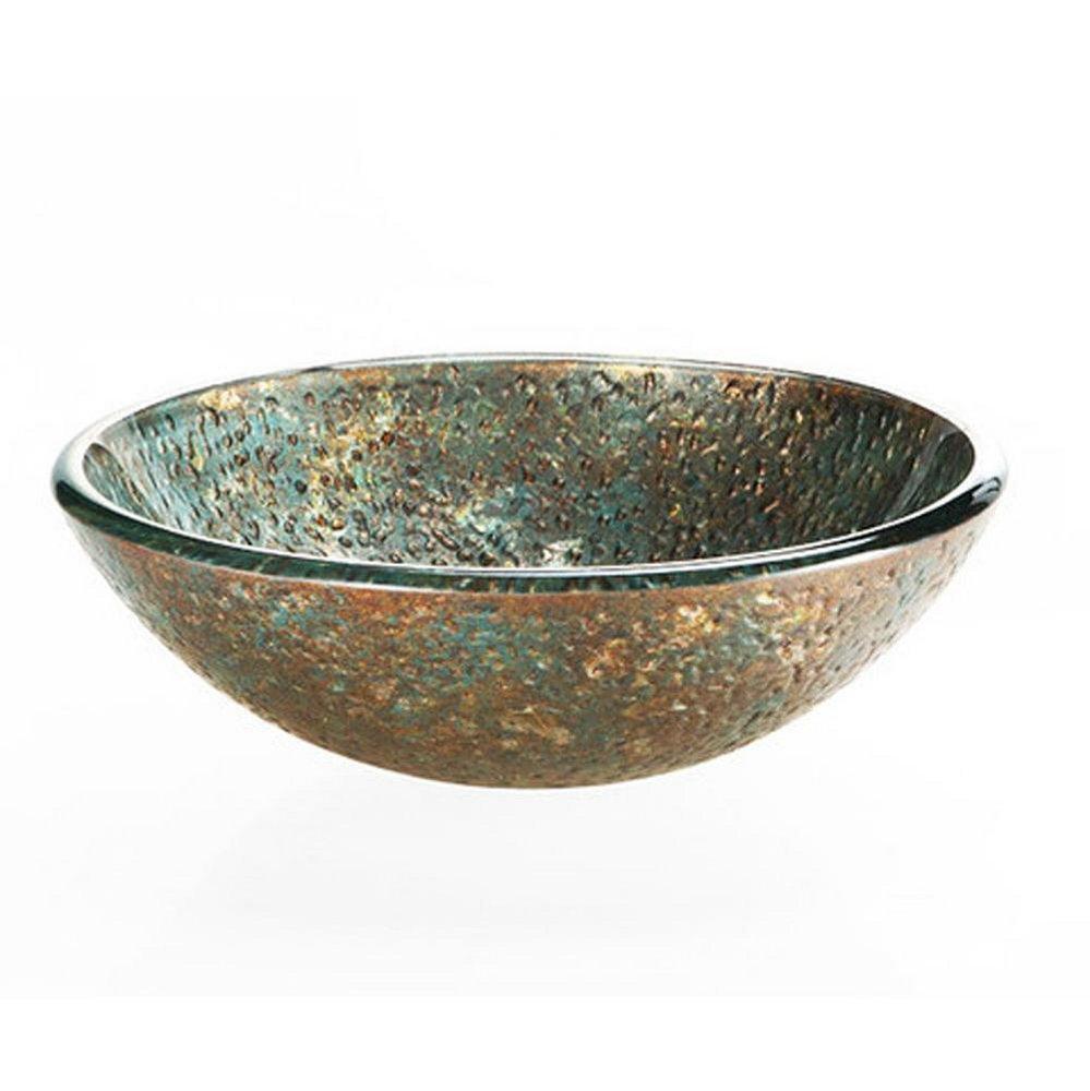 Xync Brands Blue/Copper Above-Counter Vessel Sink 