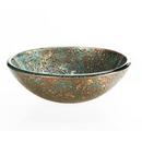 Above-Counter Vessel Sink in Blue and Copper