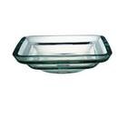 Square Glass Vessel Sink in Clear