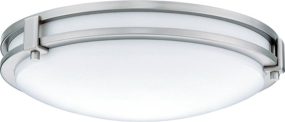 Lithonia Lighting Brushed Nickel 13 in. Fluorescent Semi-Flush Mount Ceiling Fixture 
