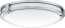 13 in. Fluorescent Semi-Flush Mount Ceiling Fixture in Brushed Nickel