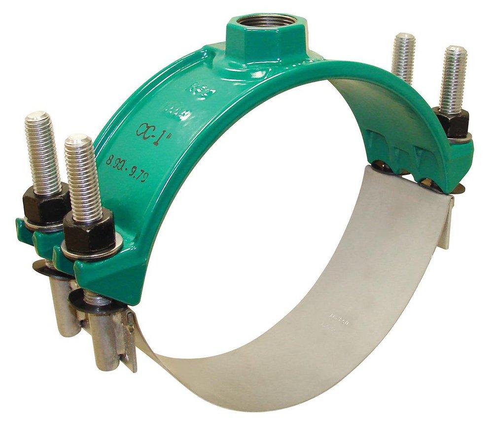 Ford Meter Box 6 in. CC Ductile Iron Epoxy Double Strap Saddle 