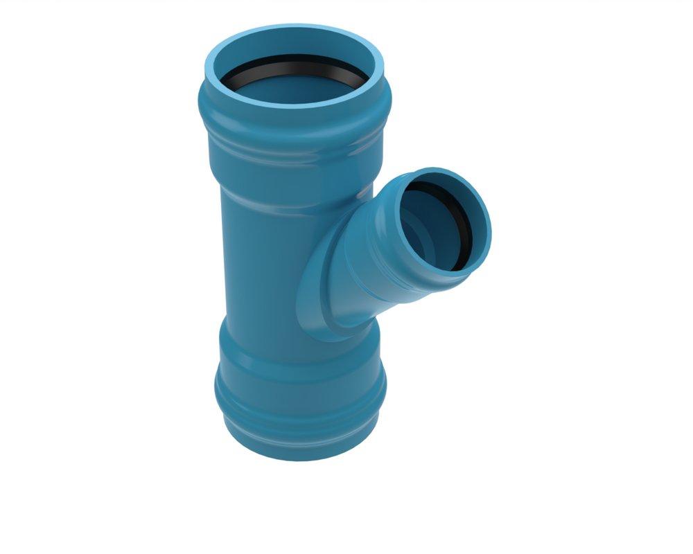 Multi-Fittings Corporation Blue Barbed Sewer SDR 35 PVC Wye for C900 Pipe 