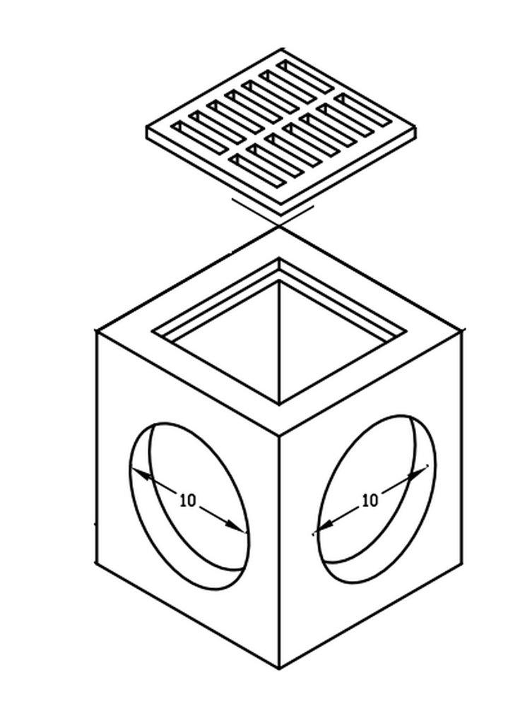 Turner Company 36 x 36 in. Catch Basin with Frame and Grate 