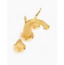 Santec Satin 24K Gold Widespread Bathroom Sink Faucet with Double-Handle 