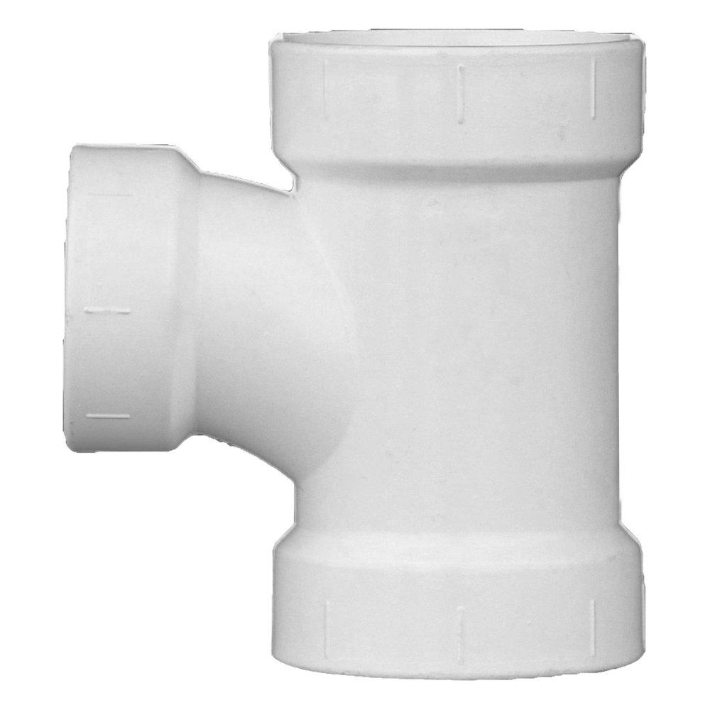 White PVC DWV Sanitary Tee 