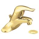 Single Handle Centerset Bathroom Sink Faucet with Metal Waste Assembly in Polished Brass