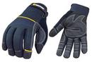 RAPTOR&reg; Black Rubber, Synthetic Suede, Terry Cloth and Velcro Mechanical Reusable Gloves in Black 