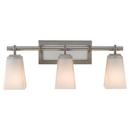 Feiss Brushed Steel 8-5/8 in. 100W 3-Light Wall Mount Medium E-26 Bath Light 