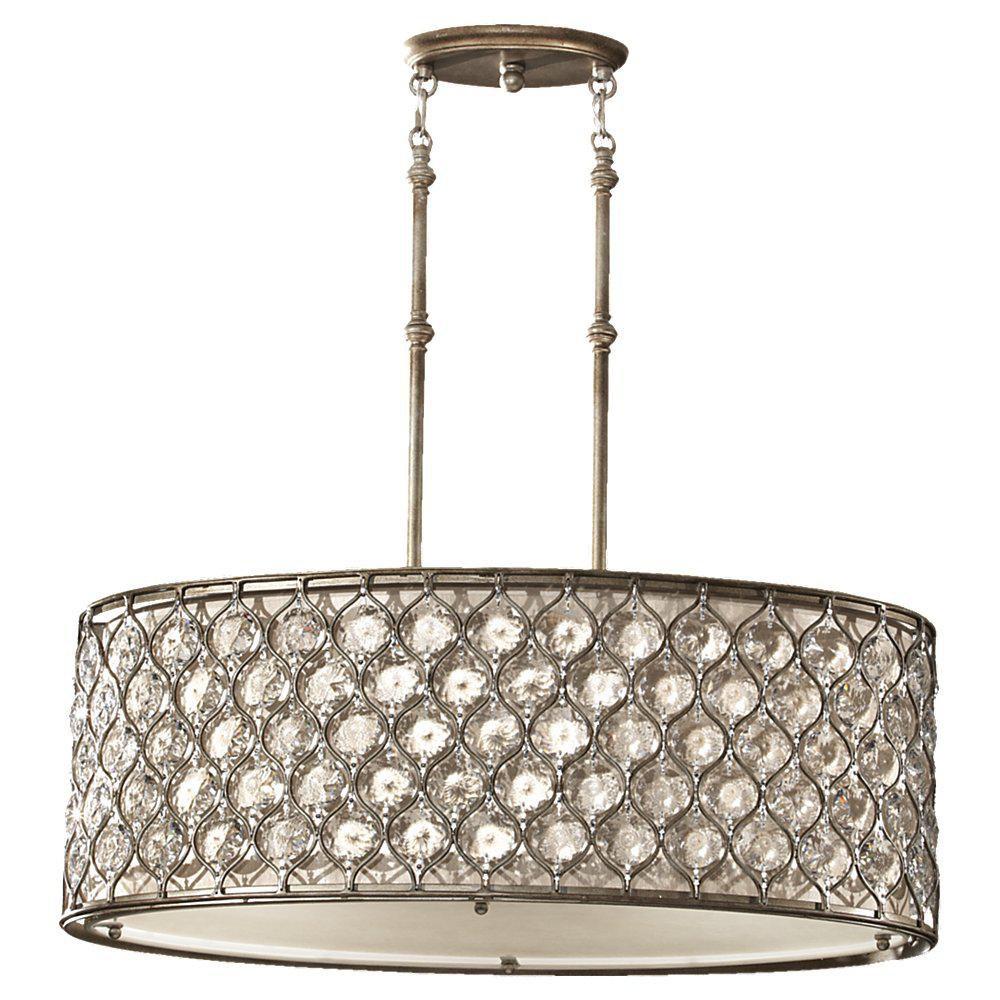 Feiss Burnished Silver 100 W 3-Light Medium Pendant 