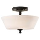 Feiss Black 2-Light Medium E-26 Base Semi-Flushmount Fixture 