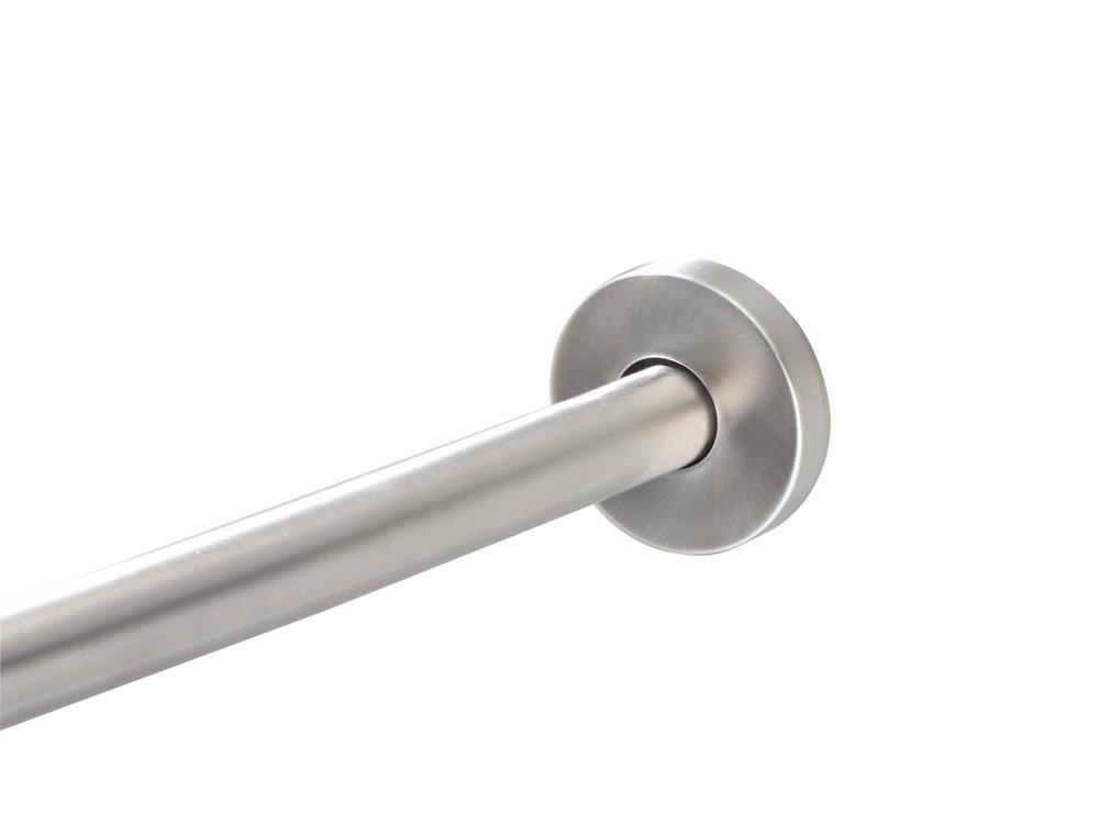 KOHLER Brushed Stainless Curved Shower Rod-Contemporary Design 