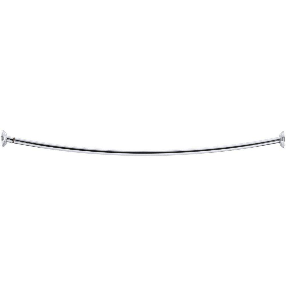 KOHLER Polished Stainless Curved Shower Rod- Traditional Design 