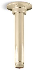 6 in. Ceiling Mount Shower Arm and Flange in Vibrant French Gold