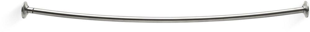 KOHLER Brushed Stainless Curved Shower Rod Transponder Expanse 