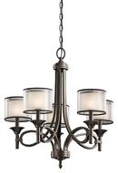 Kichler Lighting Mission Bronze 25-3/4 in. 60W 5-Light Candelabra Chandelier 