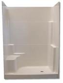 60 x 35 in. Fiberglass Shower with Left Hand Seat in White