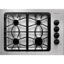 30 in. 4-Burners Cast Iron Grate Gas Cooktop in Stainless Steel