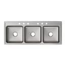 Elkay Lustrous Satin 54 x 22 in. Stainless Steel Triple Bowl Drop-in Kitchen Sink in Lustrous Satin 