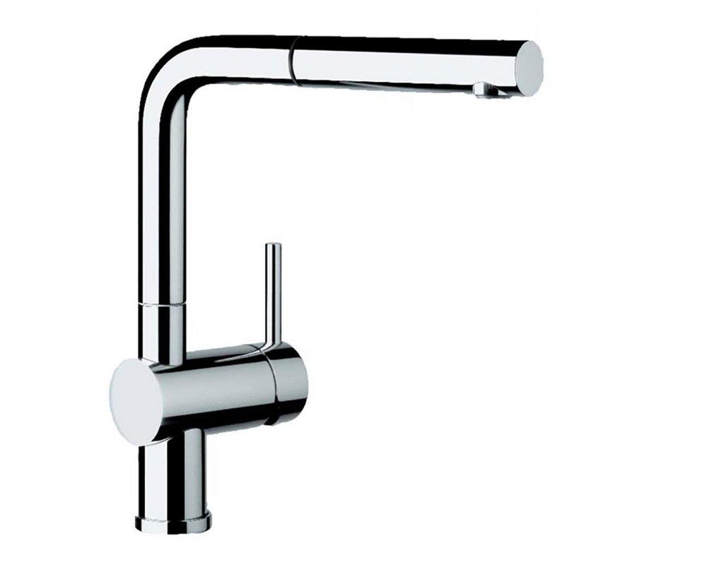 BLANCO Polished Chrome Single Handle Pull Out Kitchen Faucet 