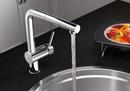 BLANCO Polished Chrome Single Handle Pull Out Kitchen Faucet 