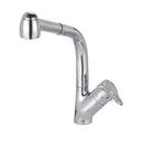 1-Hole Kitchen Faucet with Single Loop Handle in Stainless Steel